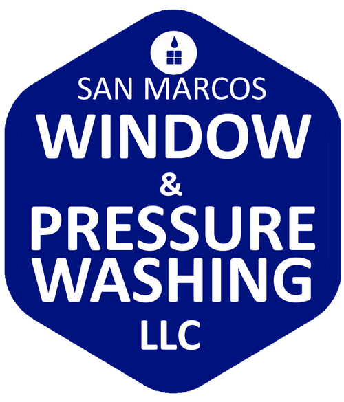 The logo for san marcos window and pressure washing llc