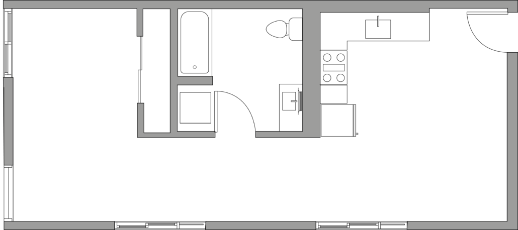 Designer Luxury Studio Floor Plan