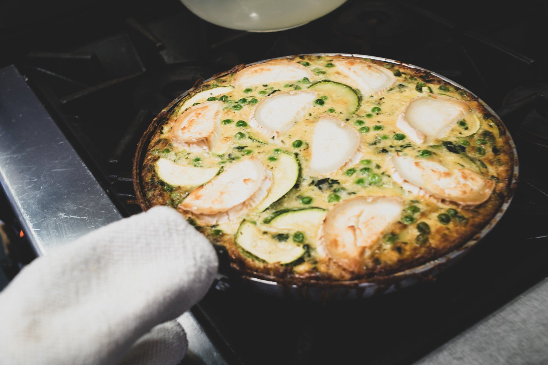 Freshly made frittata in the Roundhouse Deli