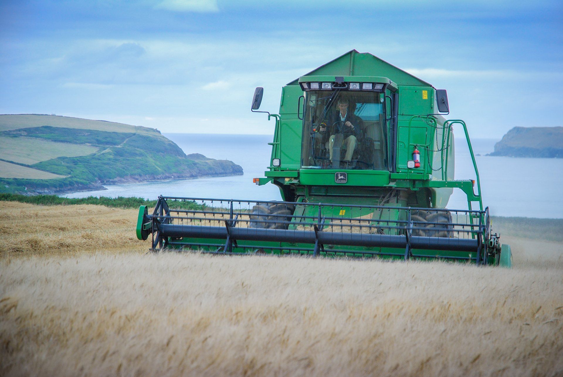 Harvesting the barley