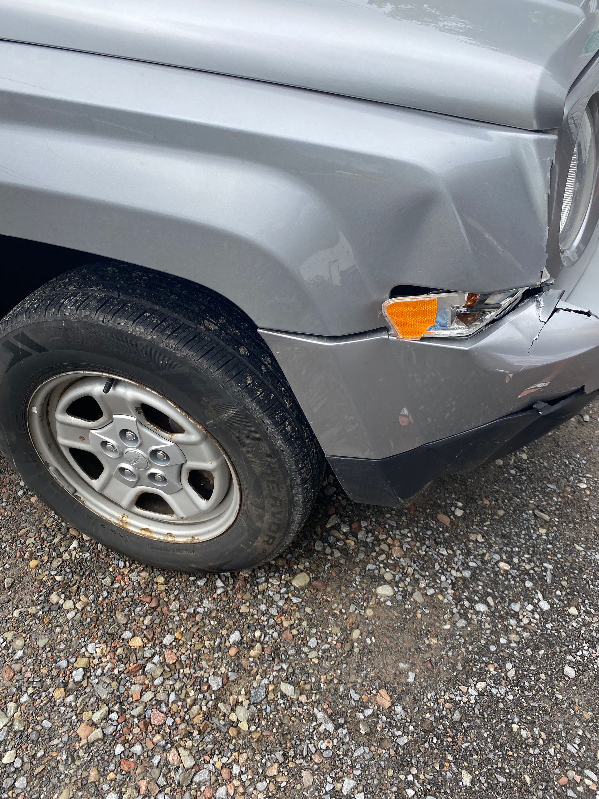 Side View Damaged Headlight — DM Collision — New Floyd Road Rome, NY
