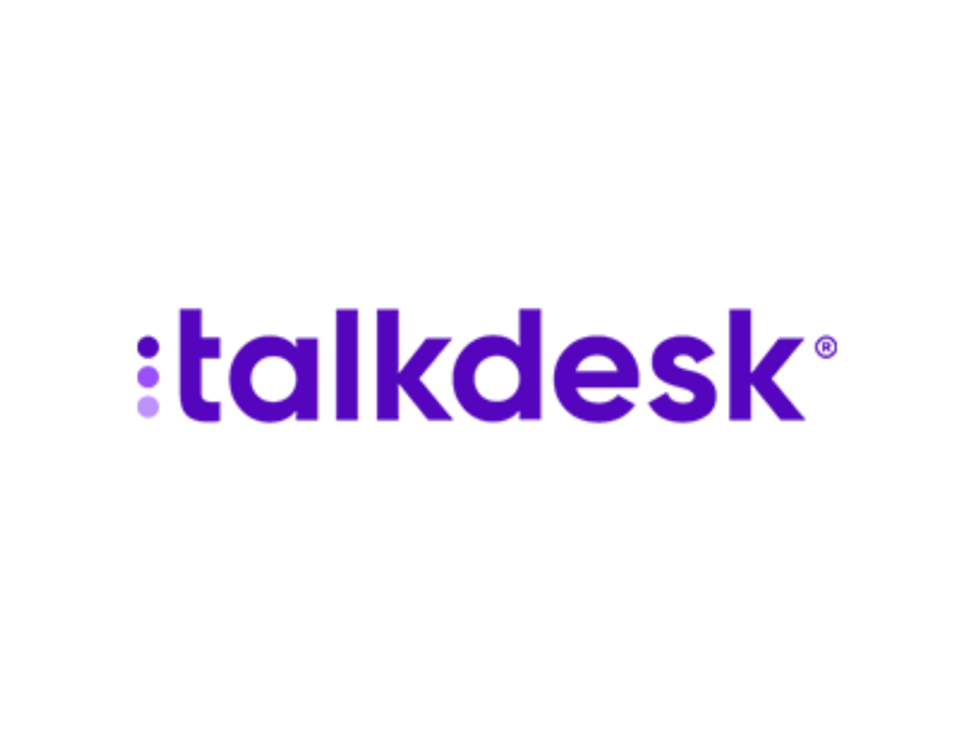 Talkdesk logo: Purple text