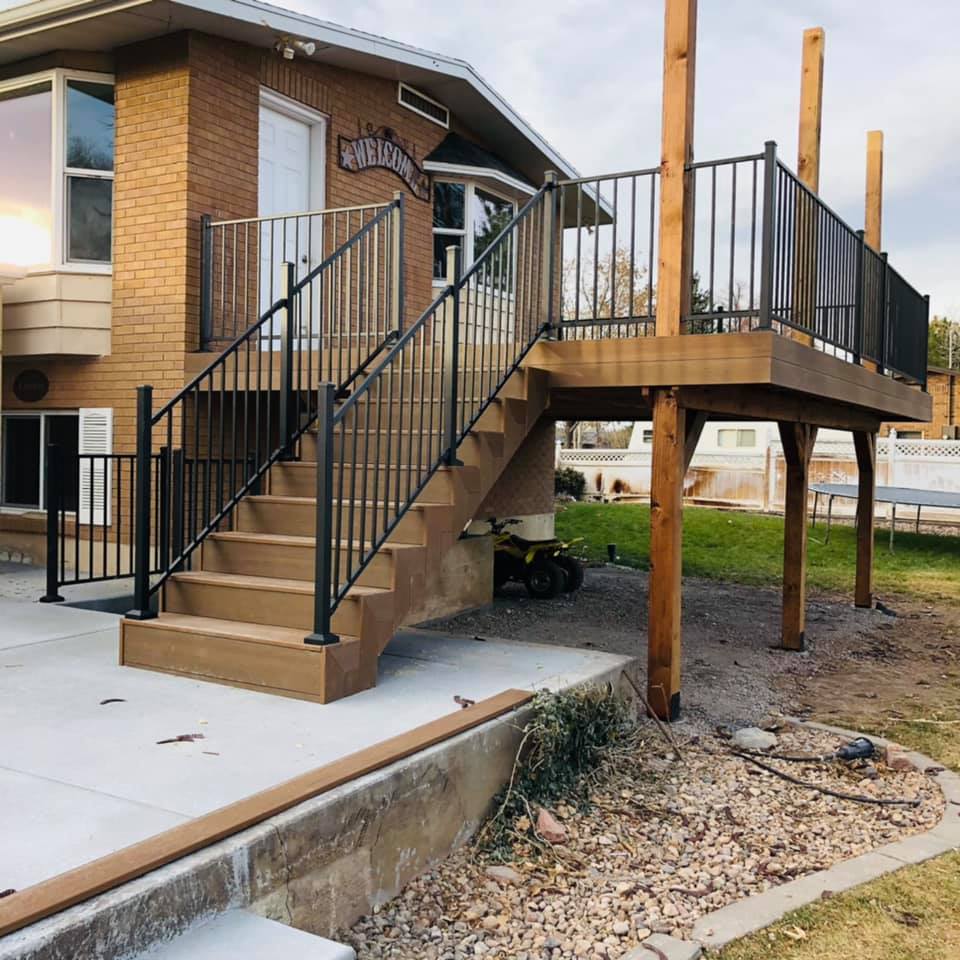Metal Handrail of Deck — Mona, UT — Clover Creek Home Designs