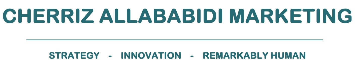 a logo for cherriz allababidi marketing strategy innovation remarkably human