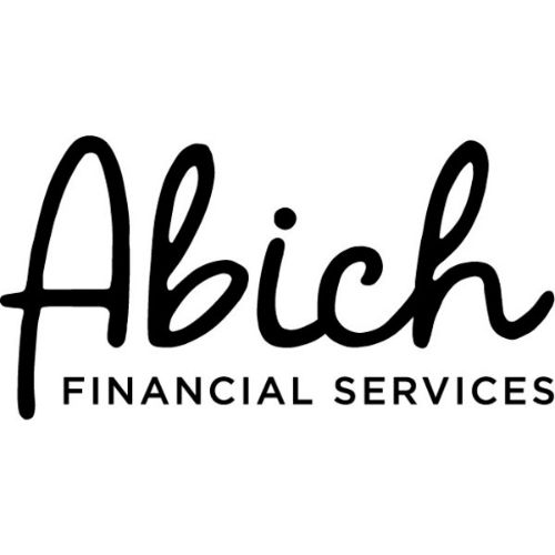 Logo for Abich Financial Services: black script text on a white background.