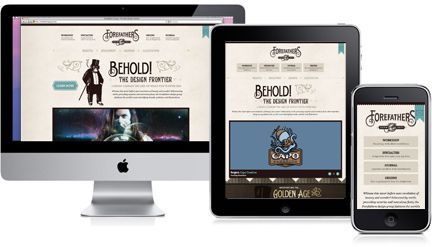 a computer , tablet , and cell phone are displaying a website .