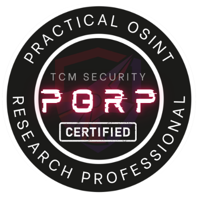 Practical Junior Researcher OSINT badge.