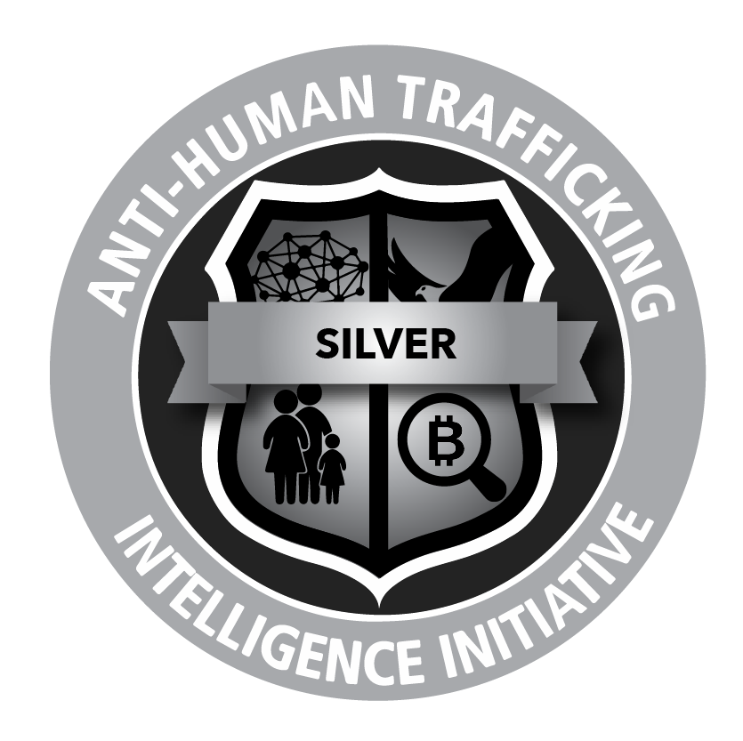 Silver Badge that Says Anti-Human Trafficking Intelligence Initiative