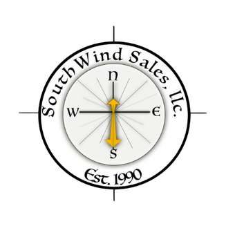 A logo for southwind sales llc with a flower and vanilla beans.