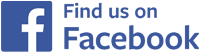 the logo for facebook says `` find us on facebook '' .