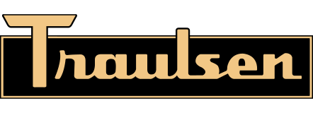 A black and gold logo for haulsen on a white background