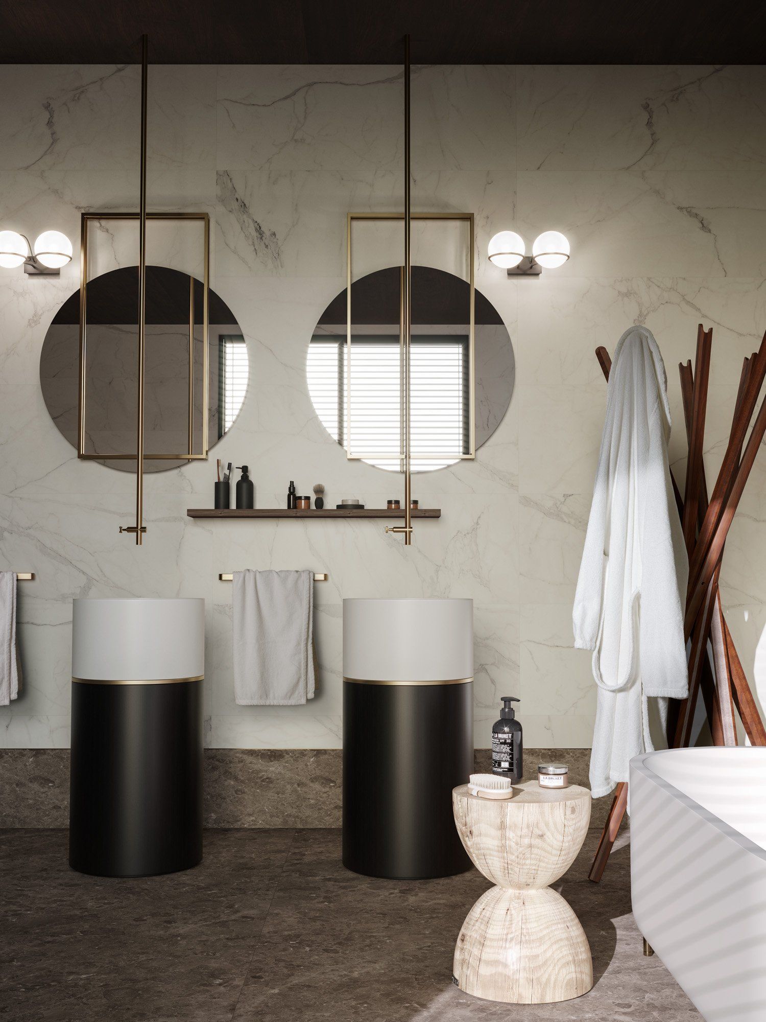 parete in marmo bianco