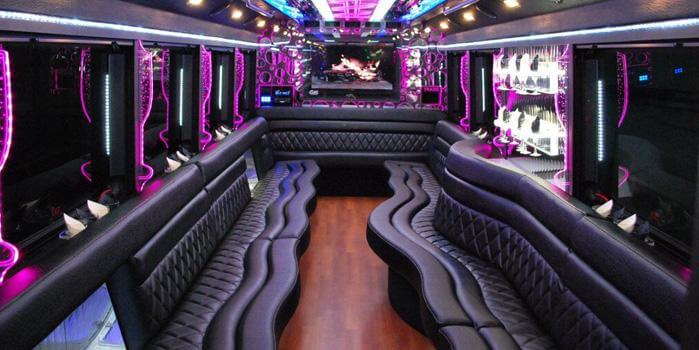 30 passenger party bus interior