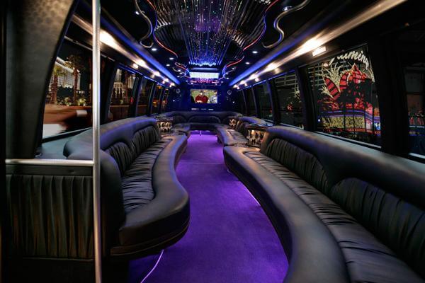 20 passenger party bus interior