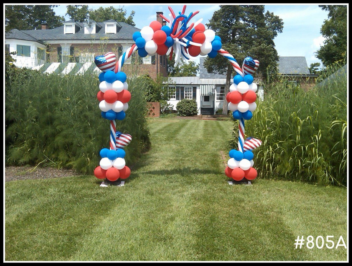 Patriotic Balloon Arch