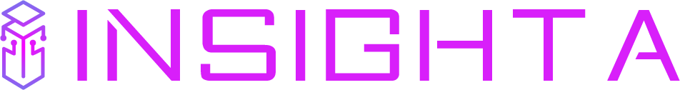 The word insighta is written in purple on a white background.