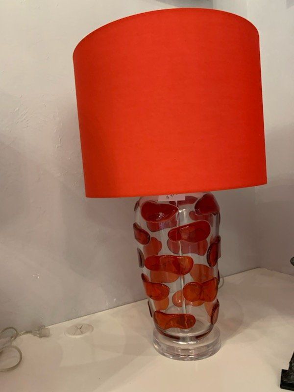 Red Table Lamp | Naples, FL | Lighting and Design Studio