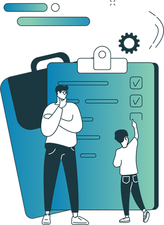 Clipboard showing therapy goals, progress tracking, and behavior plans used at NorthStar ABA.