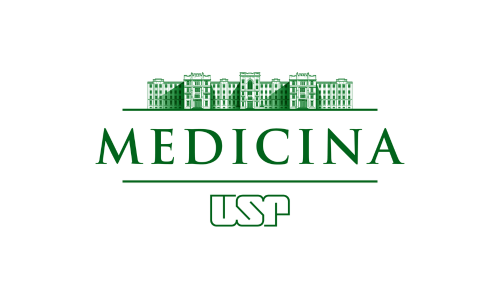 Um logotipo para medicina usp com prédios ao fundo