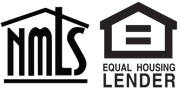 a black and white logo for nmls and equal housing lender