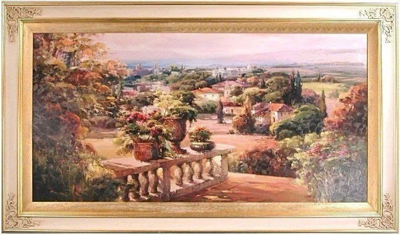 dipinto con paesaggio naturale