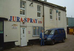 Polyester powder coating - Mitcham, Surrey - Jura-Spray Ltd - Van
