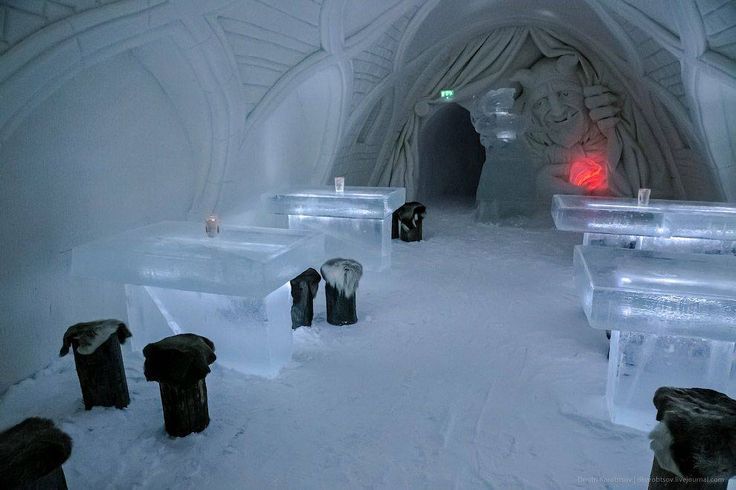 ice hotel an ice structure made from ice and is a symbol of old ancient viking culture in tromso norway