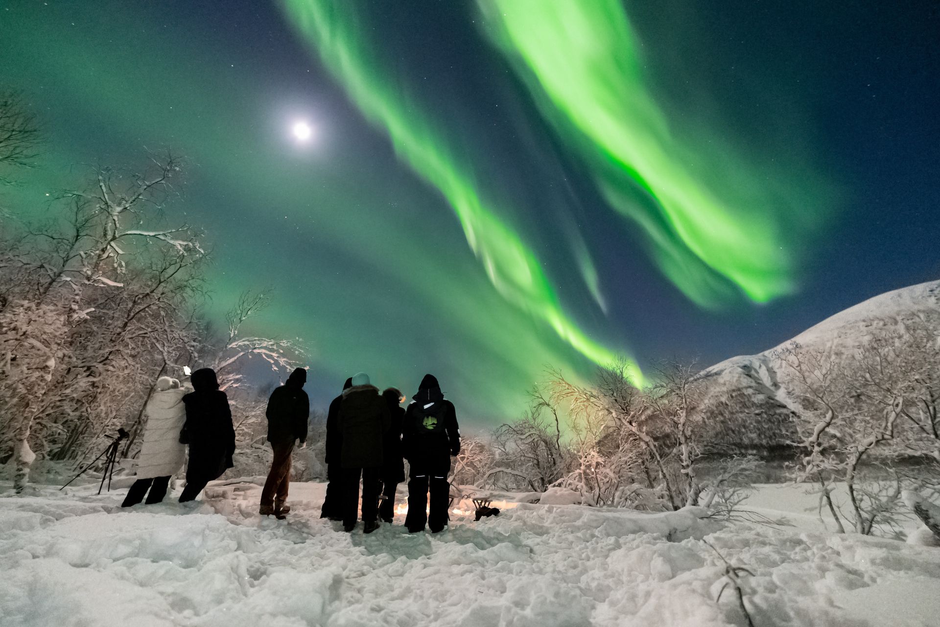 Remote Arctic road near Tromsø with limited infrastructure for electric vehicles