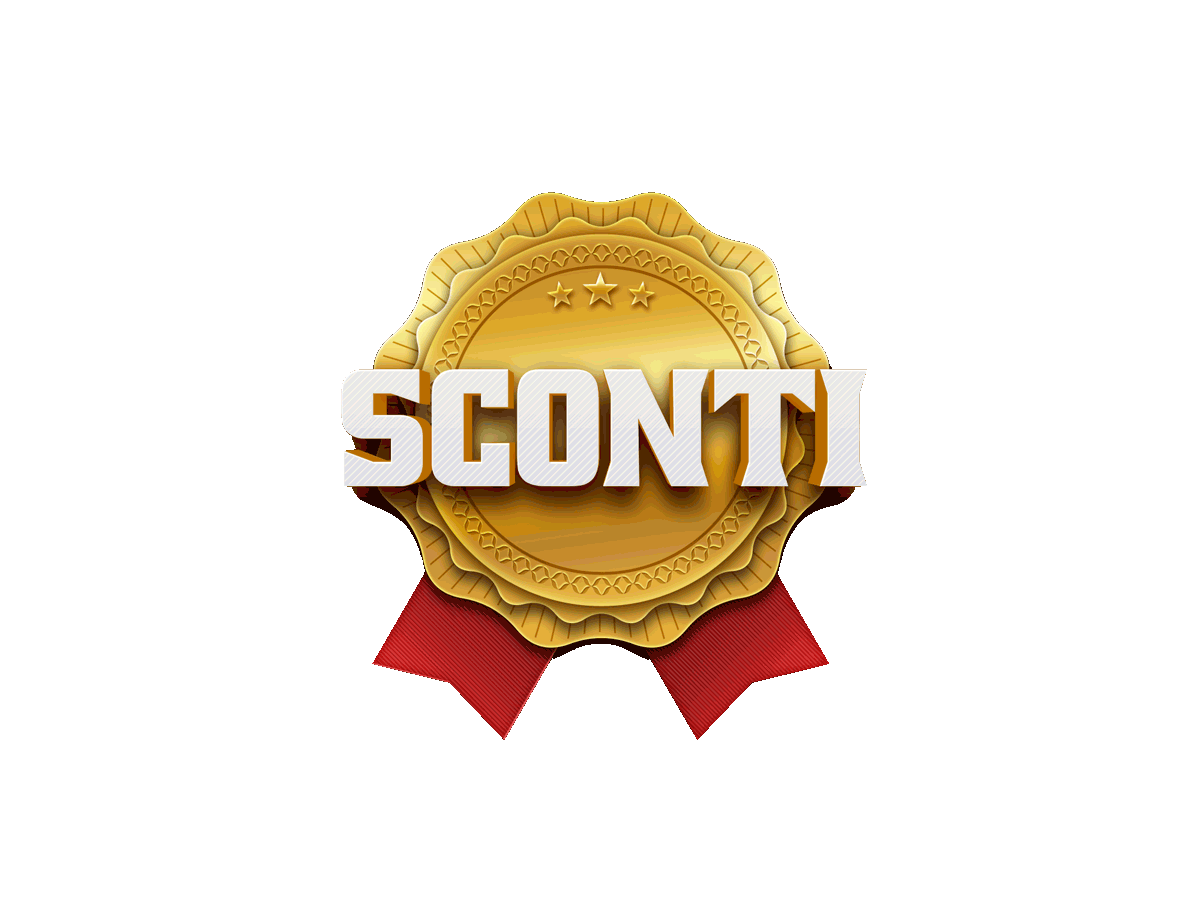 Una medaglia d'oro con sopra la scritta sconti