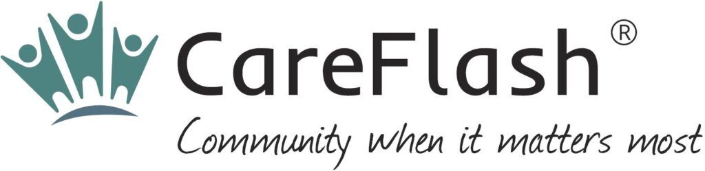The logo for careflash community when it matters most