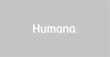 The humana logo is on a gray background.