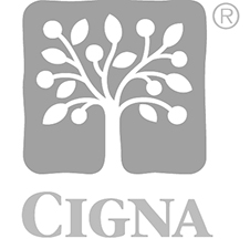 A logo for cigna with a tree and leaves