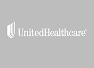 The united healthcare logo is on a gray background.
