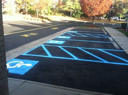 Disabled parking markings