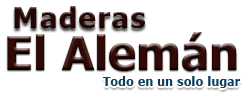 A logo for maderas el aleman todo en un solo lugar