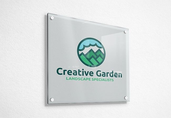 Colorful branded acrylic wall office sign