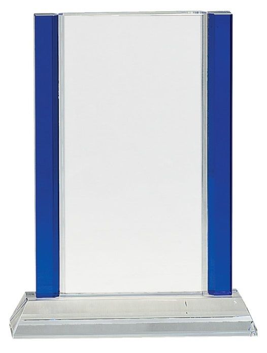 Blue edge crystal award.