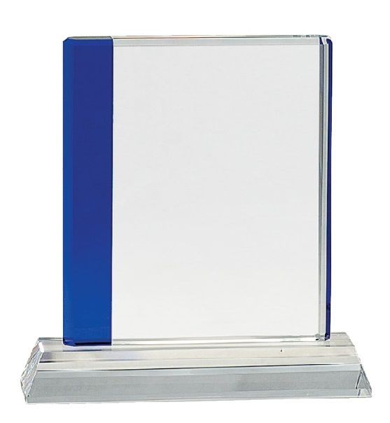 Blue edge crystal award.