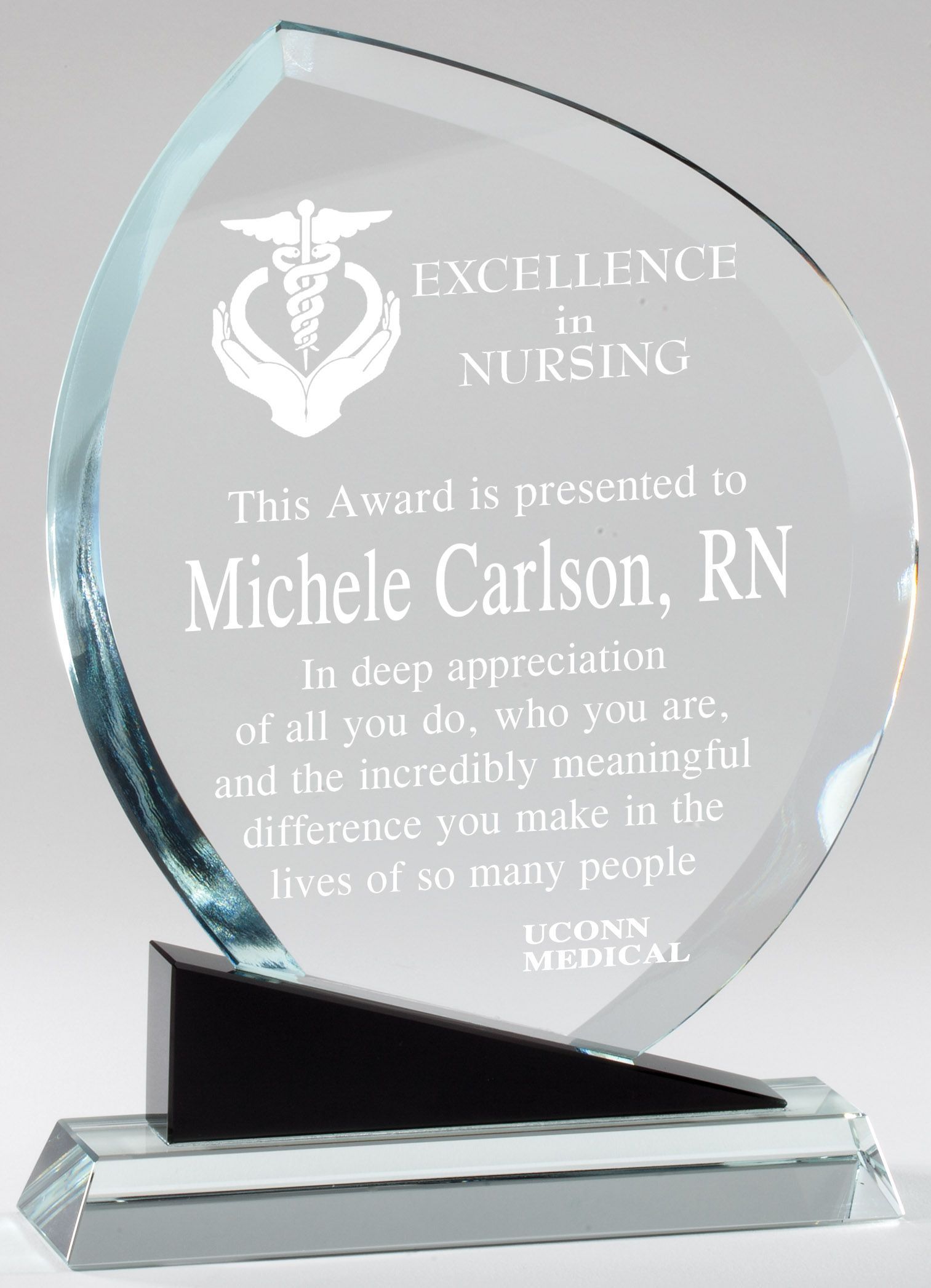 Crystal Lancashire recognition award.