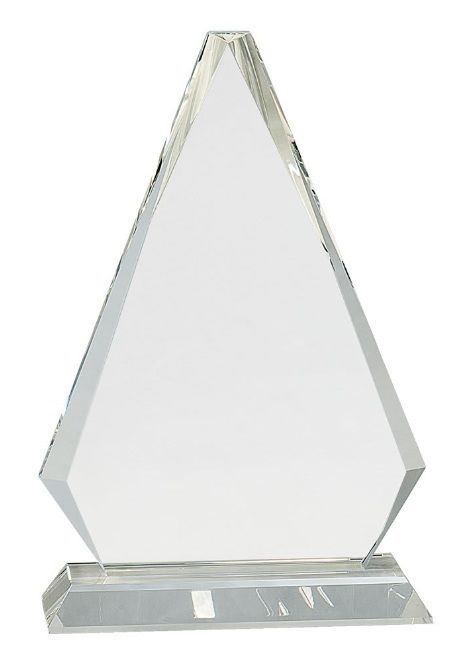 Triangle shape crystal award.