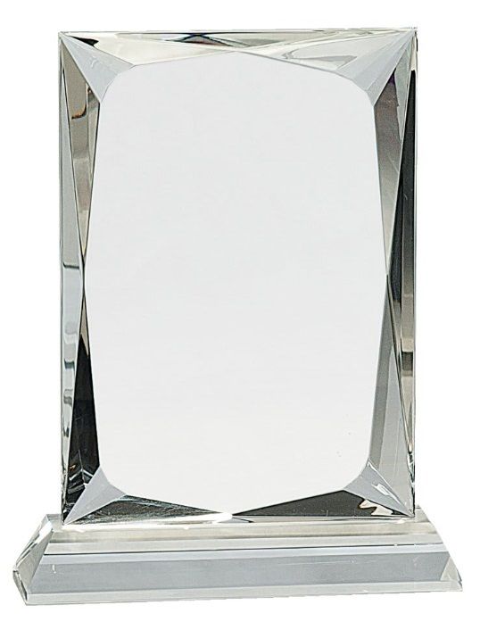 Rectangle shape crystal award.