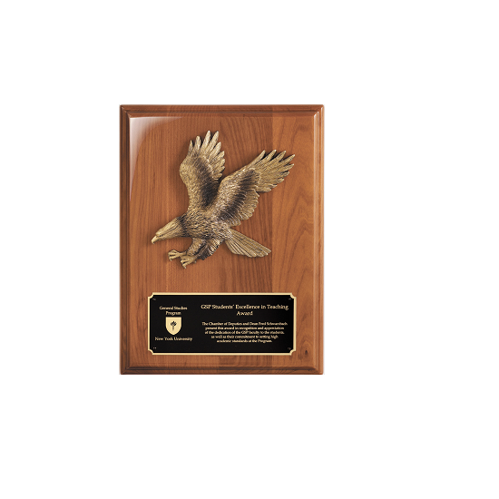 Eagle landing recognition/award plaque.