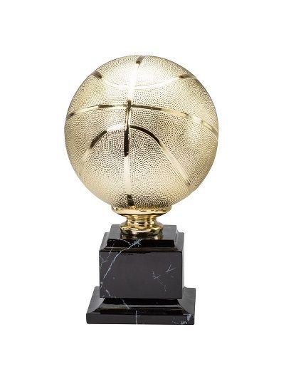 Fantasy basketball perpetual trophy gold silver.