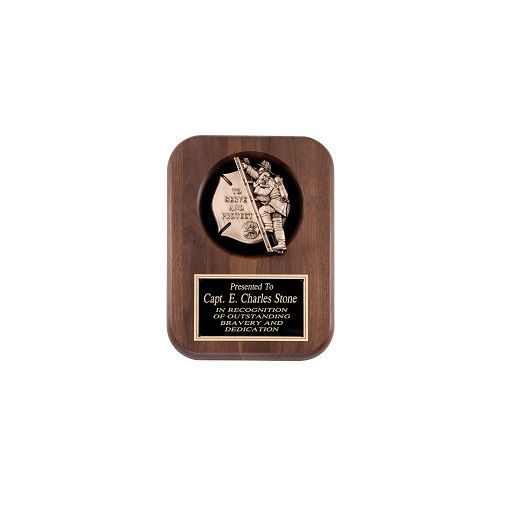 Firefighter/Fireman recognition award plaque.