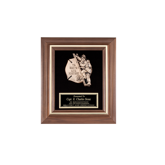 Fire fighter ladder retirement plaque.