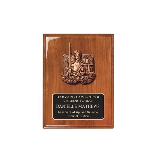 Lawyer award plaque.