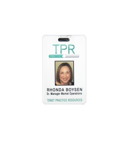 Employee photo ID badge.