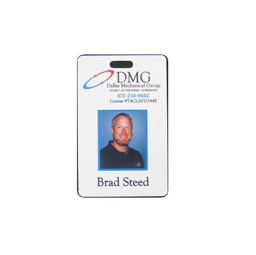 Employee photo ID badge.