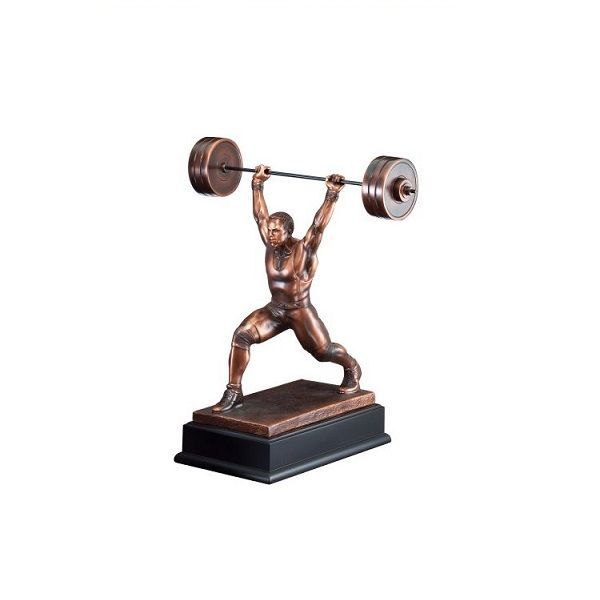 Powerlifting overhead trophy.
