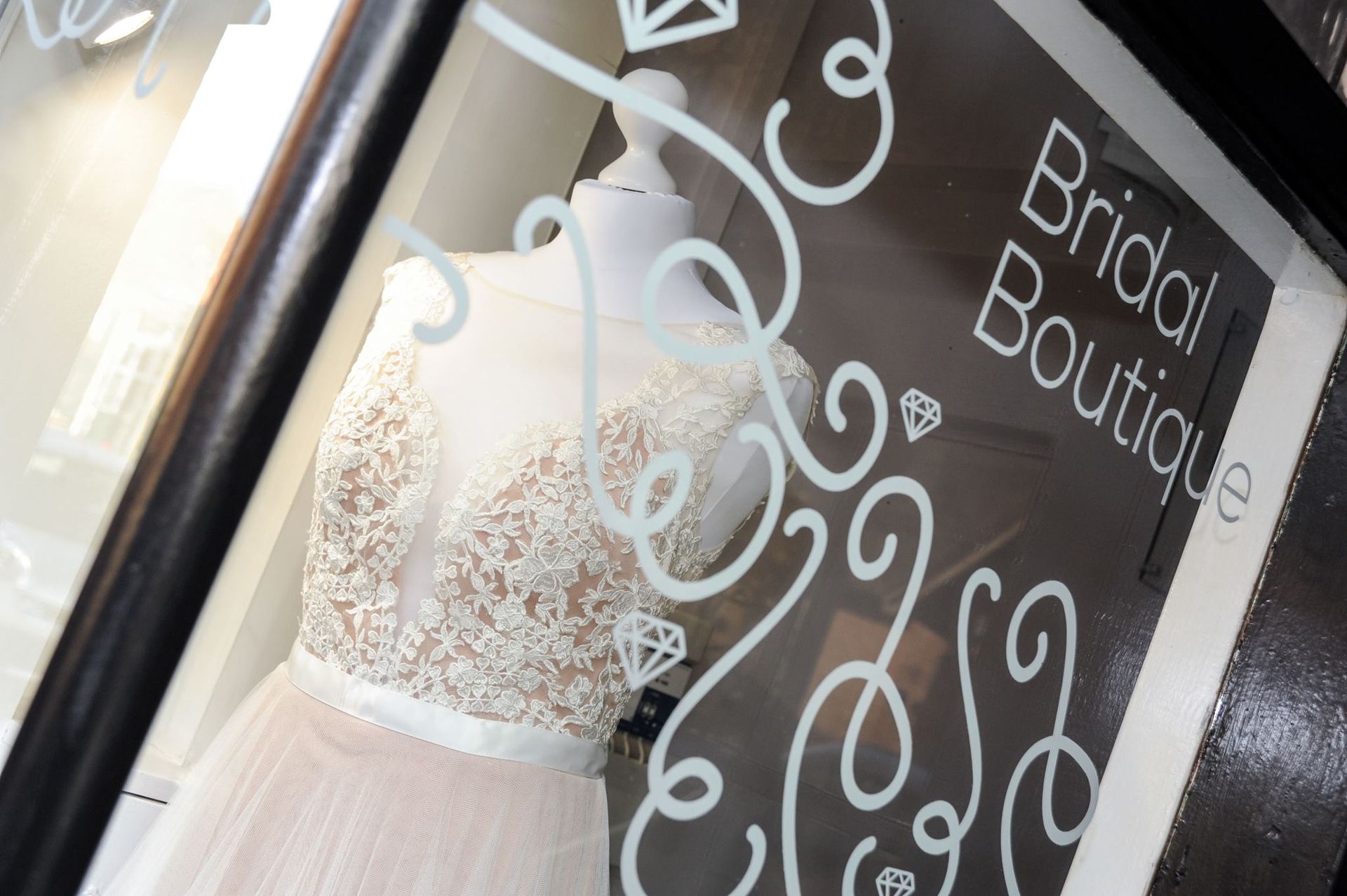 Fancy vinyl on glass.